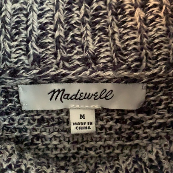 Madewell Mock Turtleneck Relaxed Fit Marled Knit Sweater Style GO443 - Picture 8 of 9
